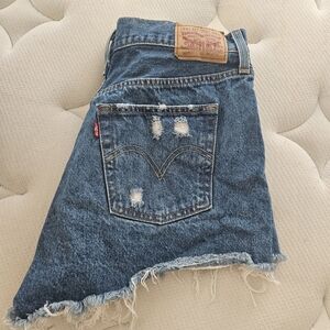 Levi's Blue Denim Cutoff Shorts